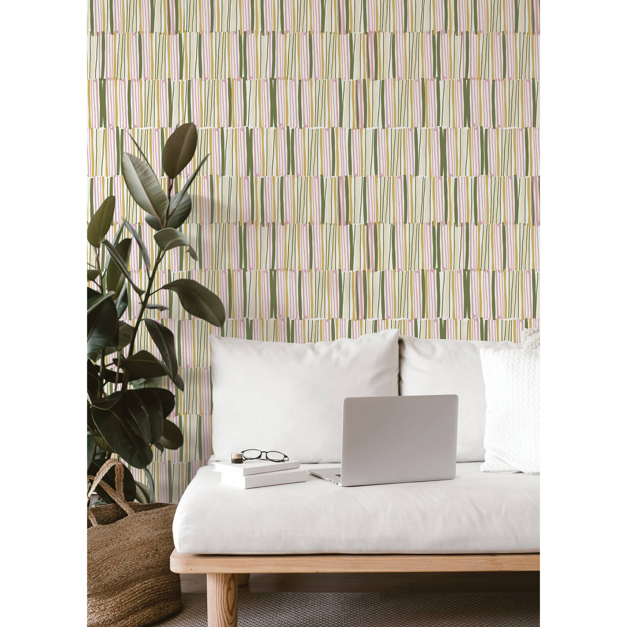 NuWallpaper Leah Duncan Yellow Thistle Peel & Stick Wallpaper